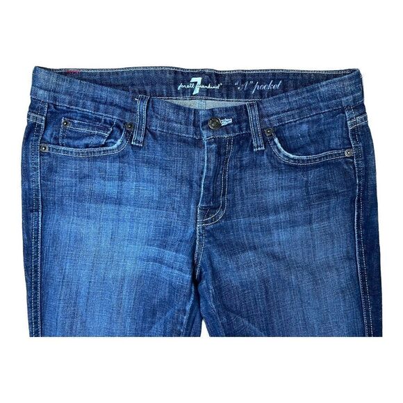 7 for All Mankind | “A” Purple Pocket Stretch Boot Jeans Size 30 - Picture 3 of 8